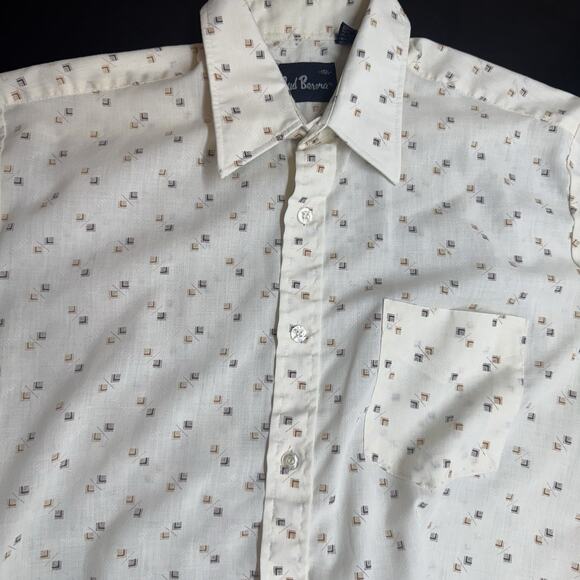 Vintage Bud Berma Men’s Short Sleeve Button-up Size Medium (15 1/2) - Picture 6 of 7